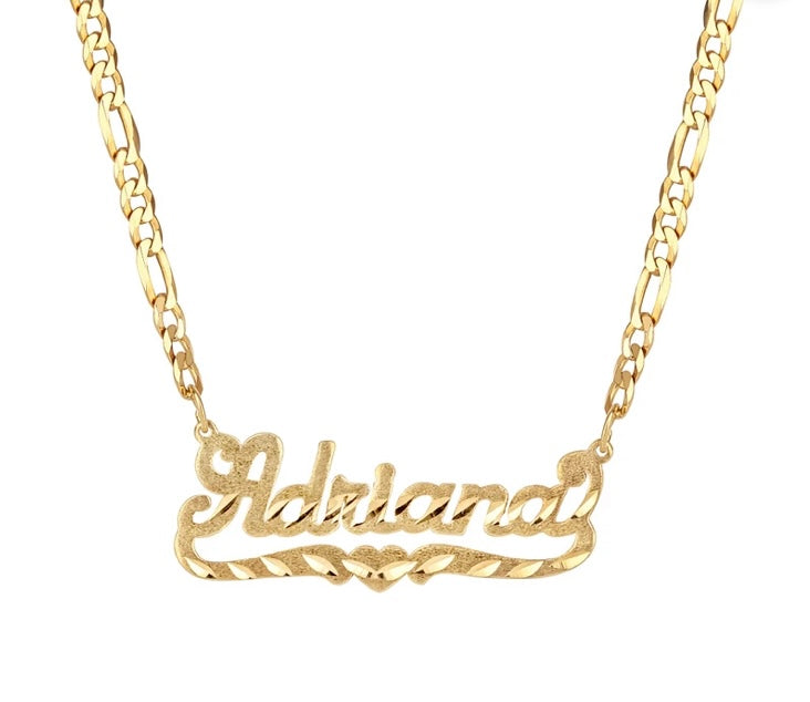 Single plate nameplate necklace