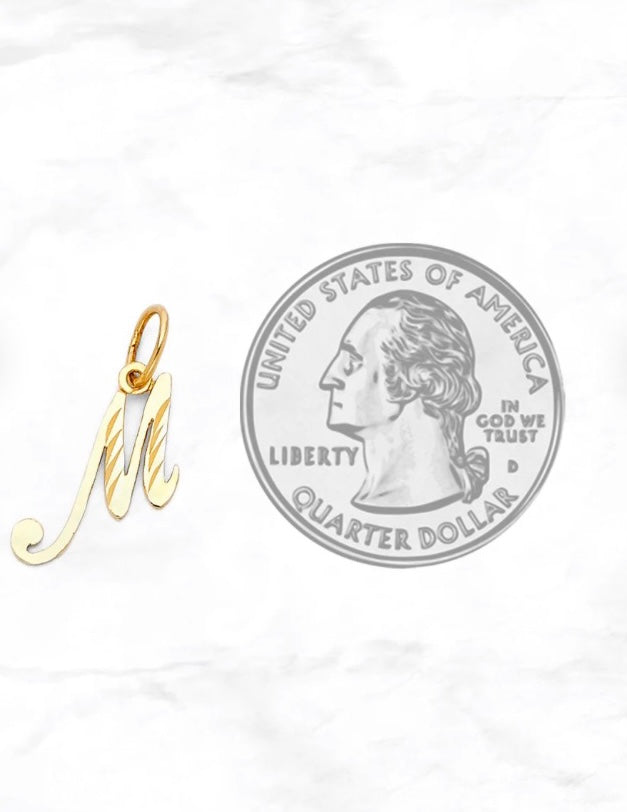 Gold initial necklace