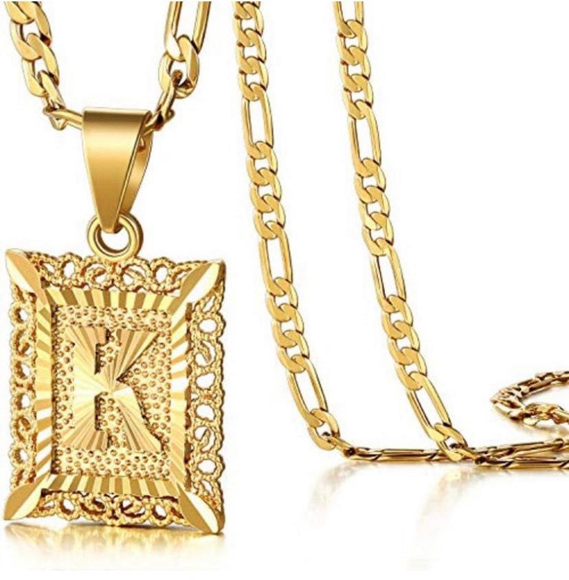 “I’ve been framed” initial necklace