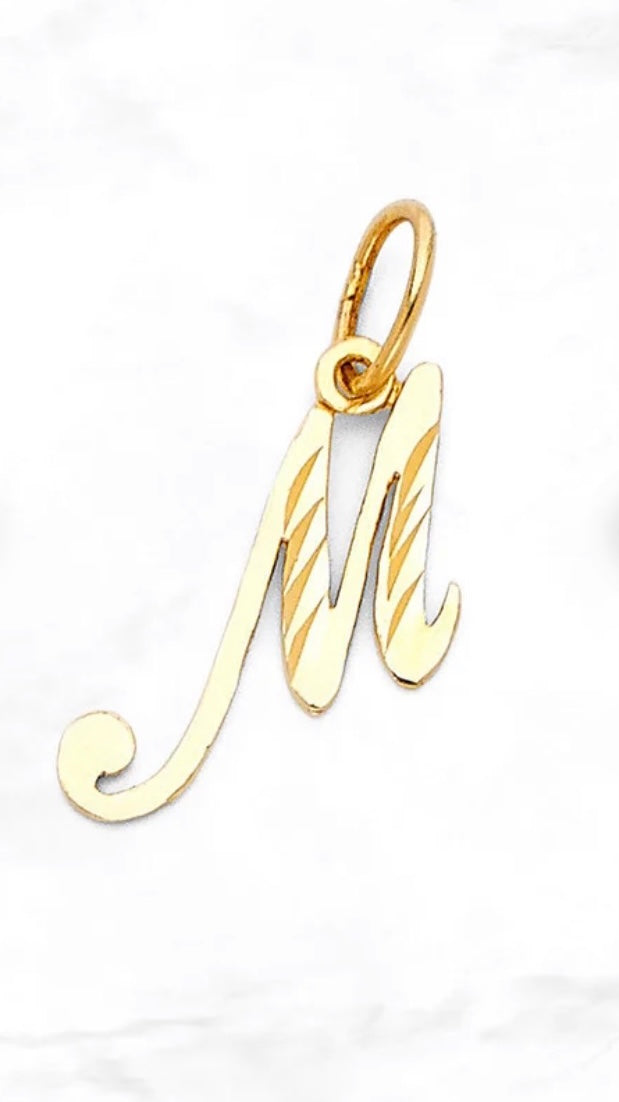 Gold initial necklace