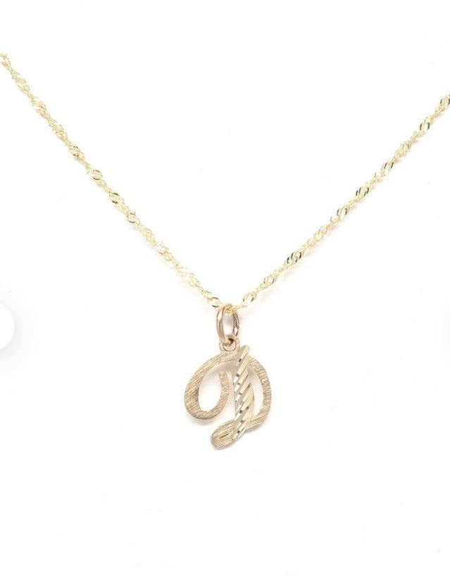 Gold initial necklace