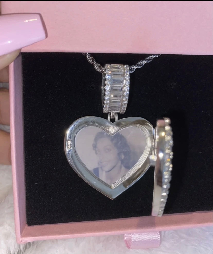 Heart locket necklace