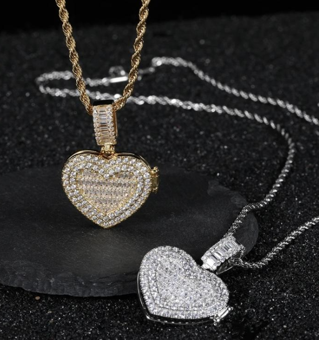 Heart locket necklace